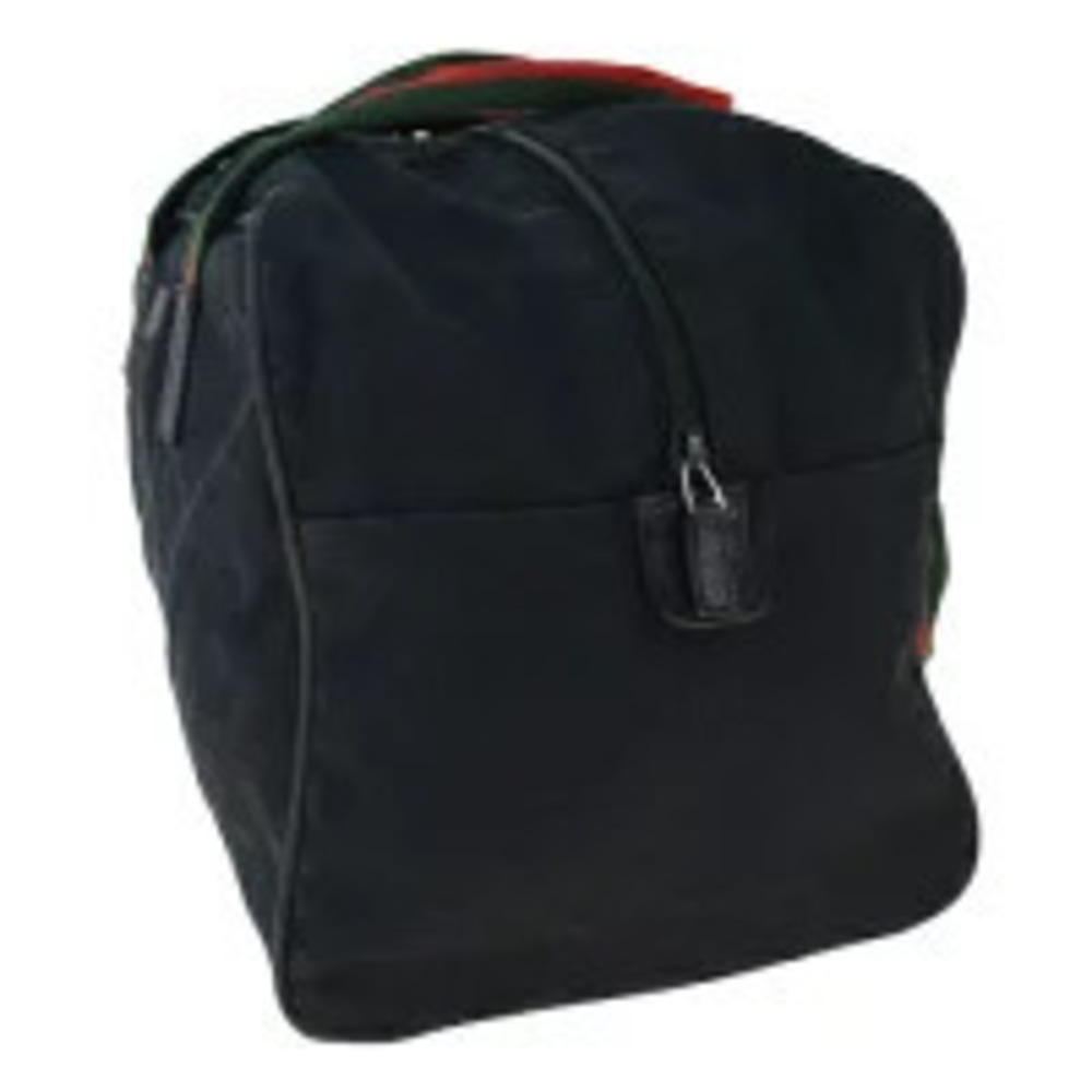 Gucci Red Black Sherry Green GG Shoulder Bag Canvas Leather Black Green